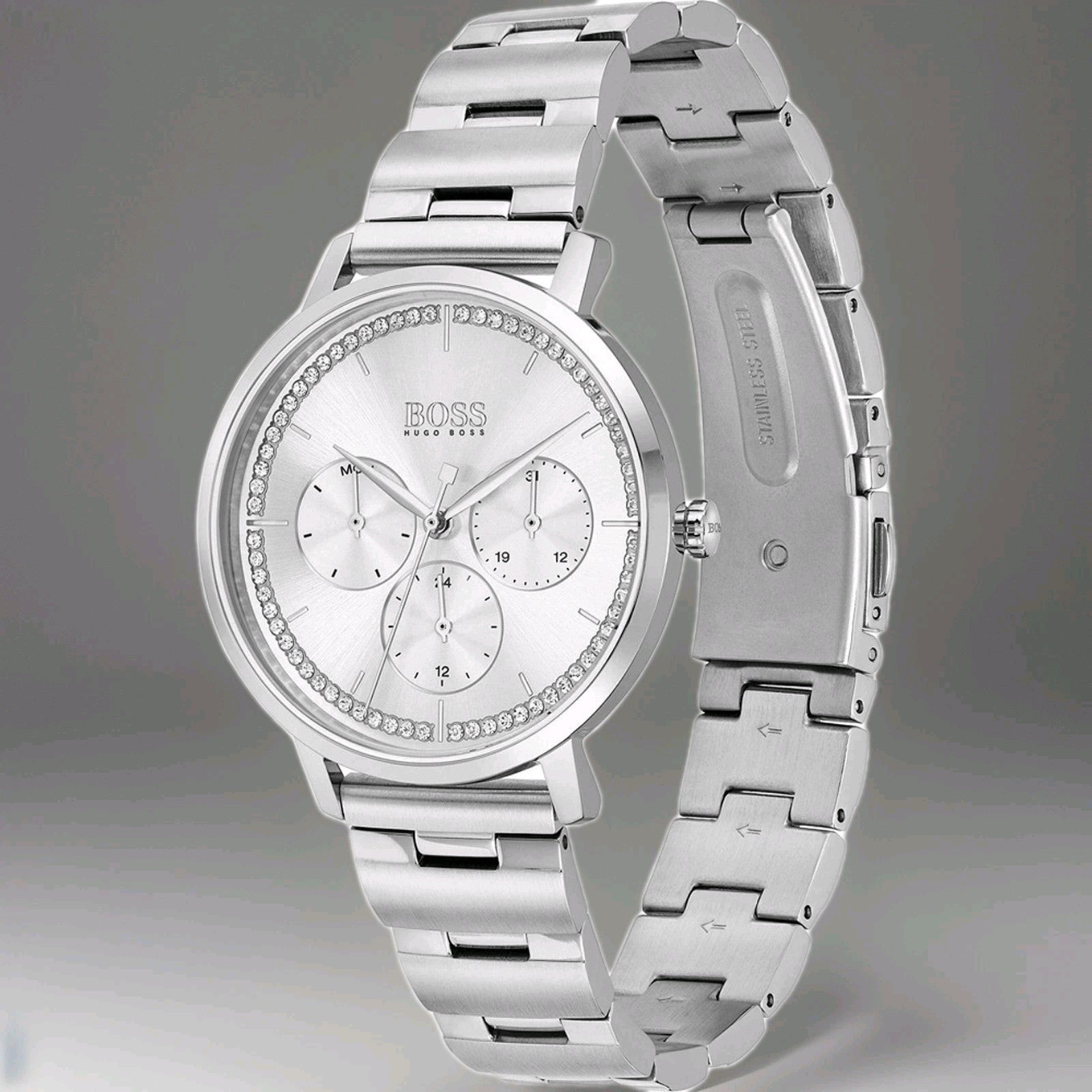 HUGO BOSS WOMENS PRIMA WATCH HB1502570 SILVER DIAL