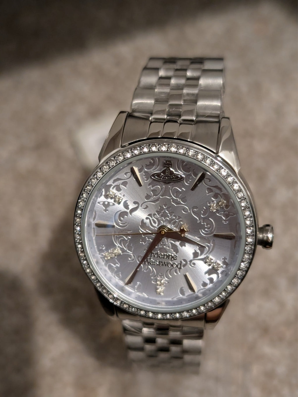 Vivienne Westwood VV327LBLSL Little Wallace Watch 32mm Silver with Blue Dial New