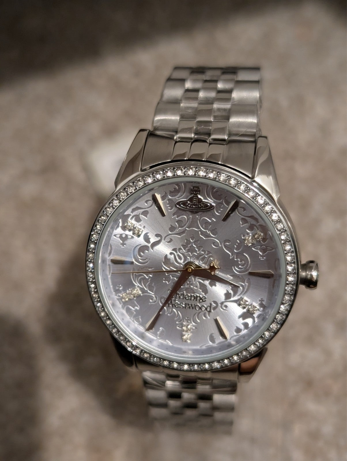 Vivienne Westwood VV327LBLSL Little Wallace Watch 32mm Silver with Blue Dial New