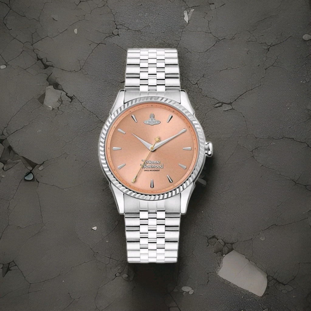 New VIVIENNE WESTWOOD Seymour 38mm Ladies Watch Pink VV240PHSL Free Gift Bag