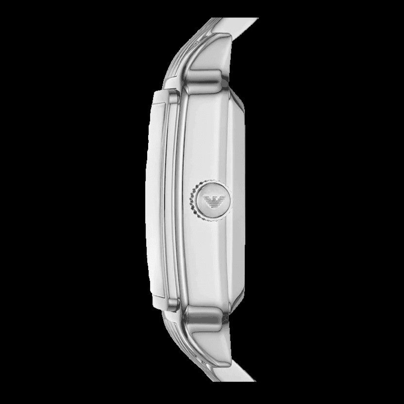 Emporio Armani AR60067 Meccanico Mens Watch 36mm Silver Automatic Green Dial 