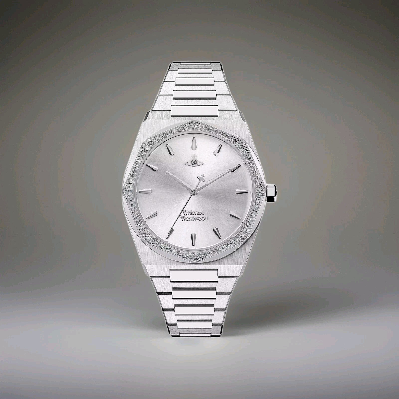 Vivienne Westwood Watch Silver  Bracelet Watch VV244SLSL Brand New Stoned Bezel