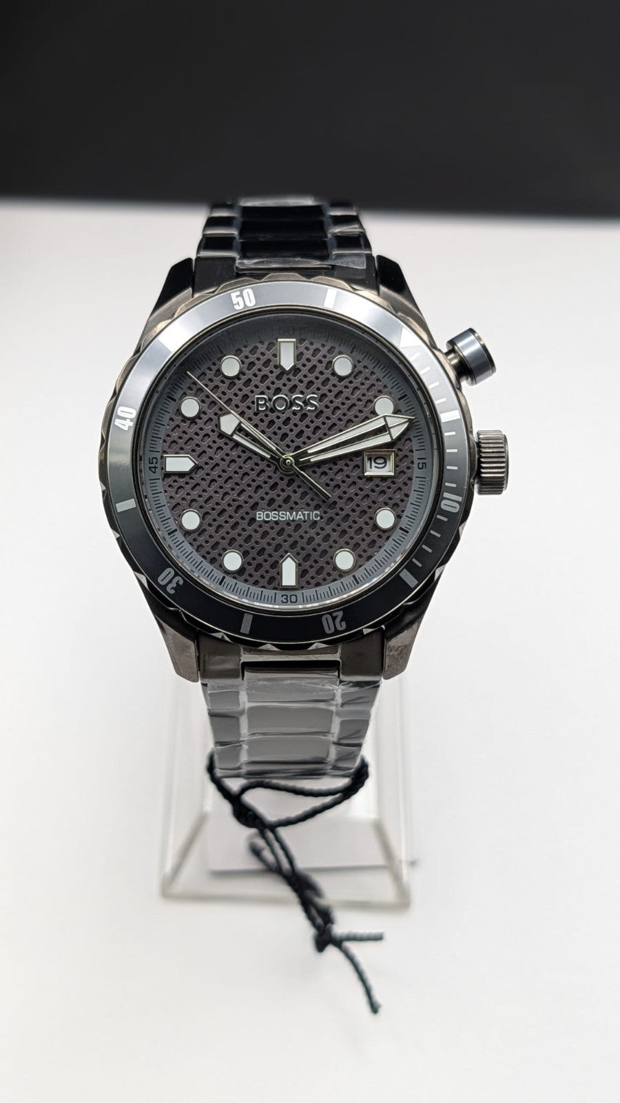 Hugo Boss 1514213 Bossmatic Men's Watch 42mm Automatic Grey With Black Dial