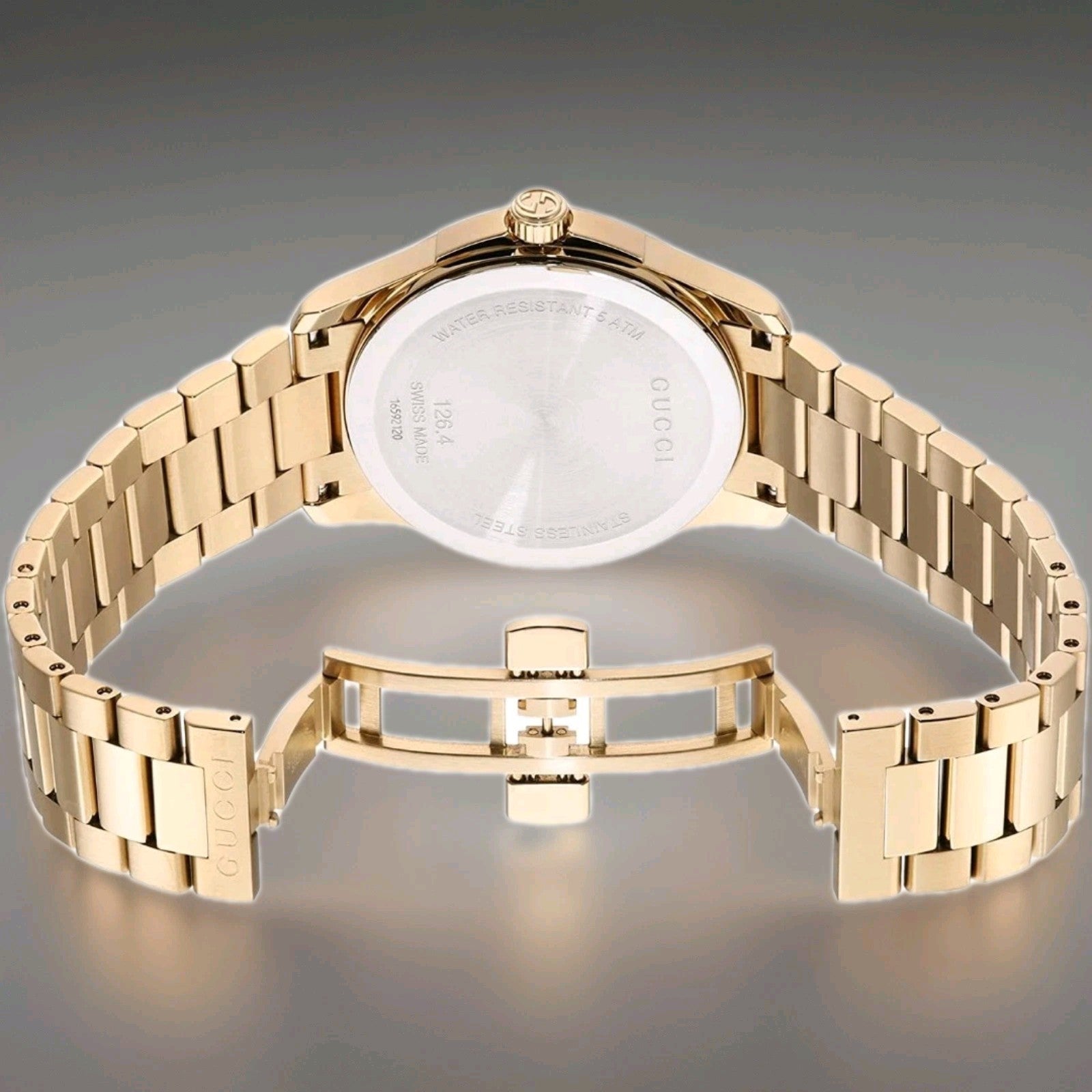 New Gucci watch G-Timeless 38MM Unisex YA126461 Gold 2 Year Warranty