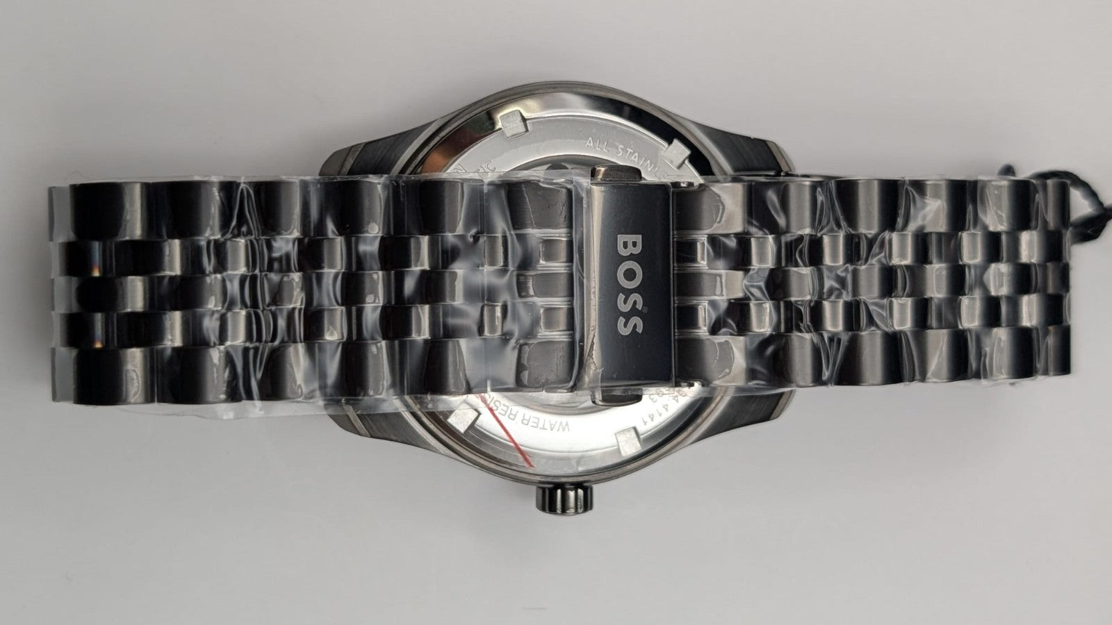 Hugo Boss Principle 1514254 Automatic Skeleton Mens Watch Gunmetal With Blue Dia