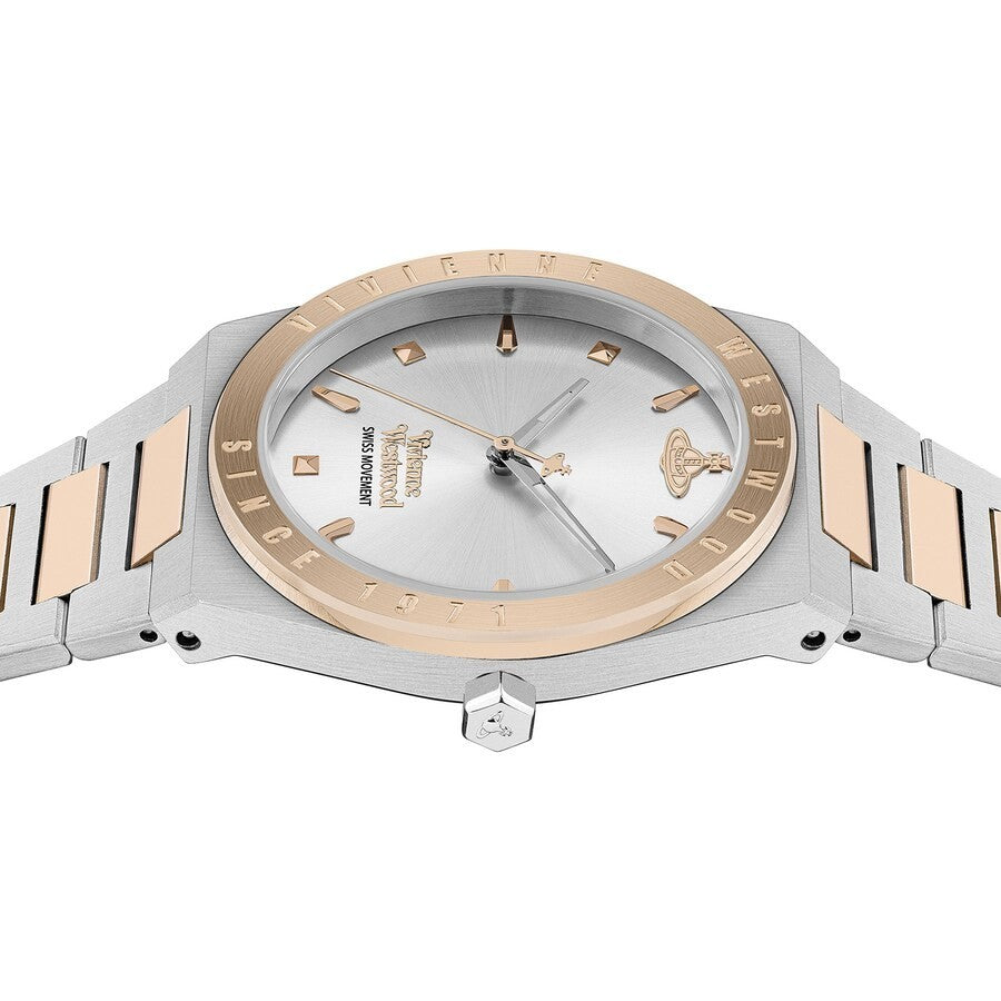 Ladies Vivienne Westwood Charterhouse Silver Dial  Rose Gold Watch VV244SLSR New