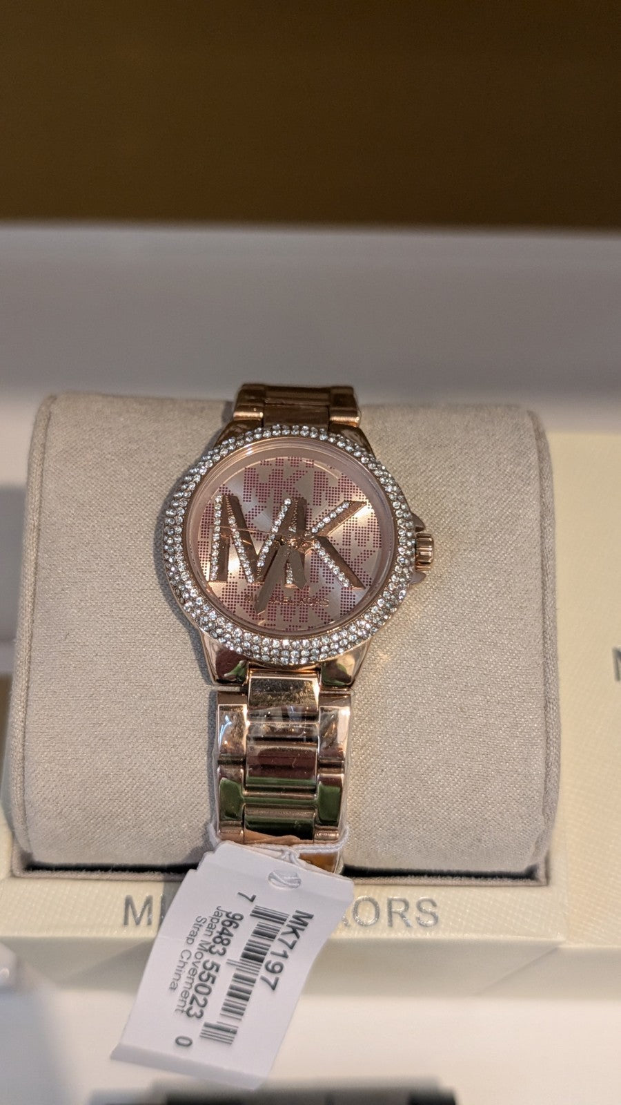 Michael Kors Camille Women's Watch MK7197 Rose Gold With Michael Kors Logo. 32mm