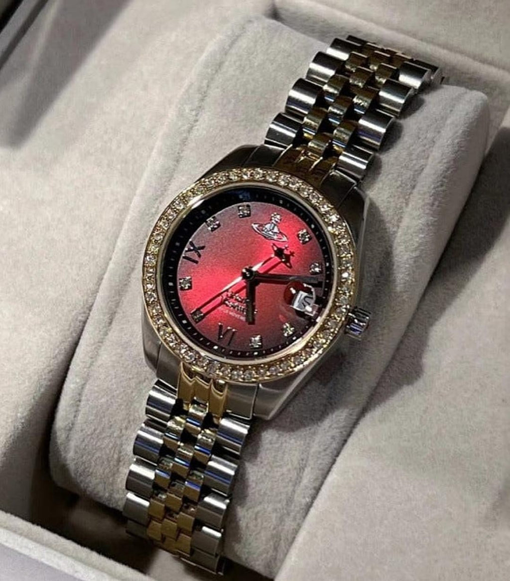Brand new Vivienne Westwood Little Camberwell 'Red Gradient' watch. VV317RBSG