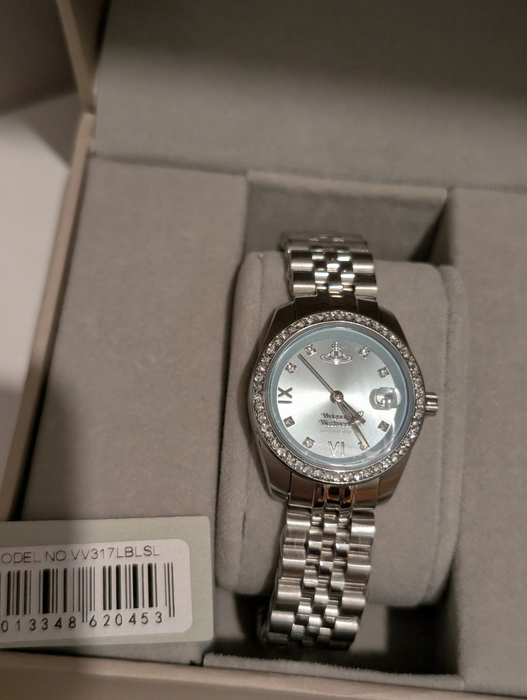 Vivienne Westwood VV317LBLS Camberwell Luxury  Watch 28mm Silver With Blue Dial 
