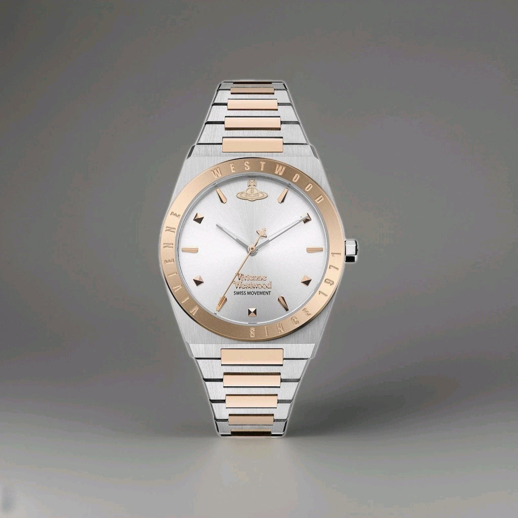 Ladies Vivienne Westwood Charterhouse Silver Dial  Rose Gold Watch VV244SLSR New