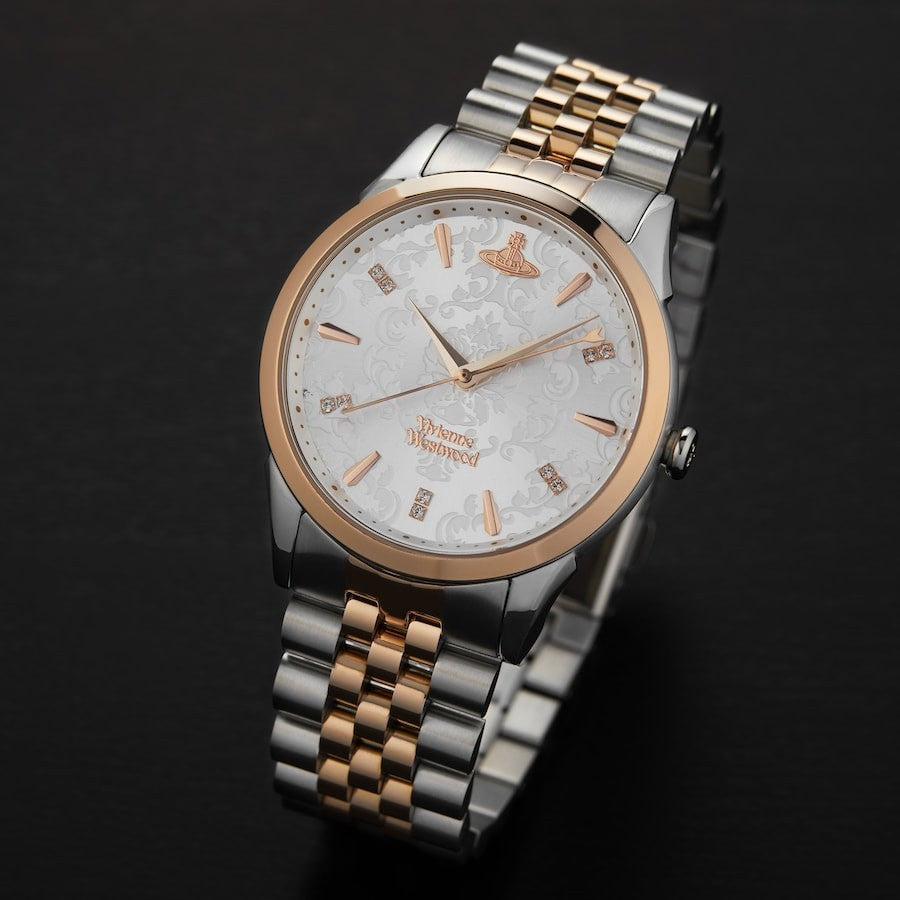 Vivienne Westwood VV208RSSL Ladies Wallace Watch Brand New With Box Silver/Rose