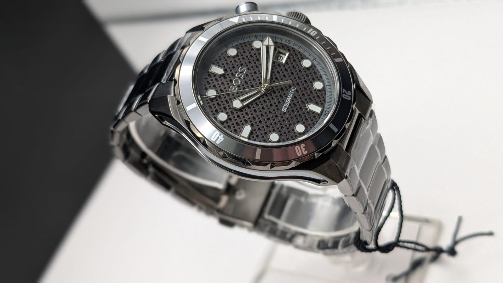 Hugo Boss 1514213 Bossmatic Men's Watch 42mm Automatic Grey With Black Dial