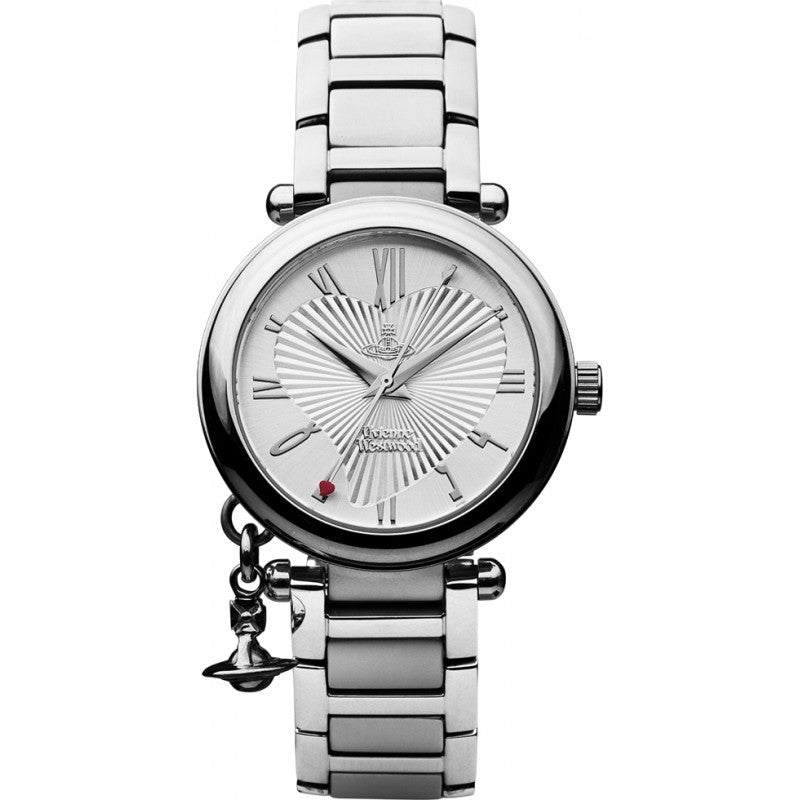 Vivienne Westwood Orb Watch, Heart Dial with Silver Charm VV006SL Brand New. 