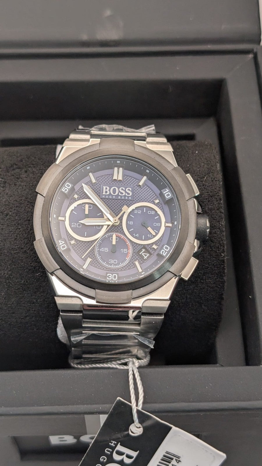 New Hugo Boss Men's Watch Luxury Silver  1513360 Supernova Chronograph 45mm 