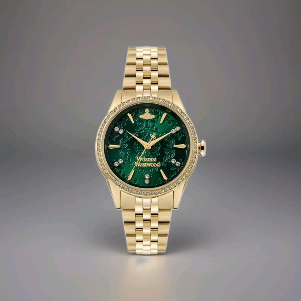 Vivienne Westwood VV327GRGD Ladies Little Wallace 32mm Green Dial Watch  