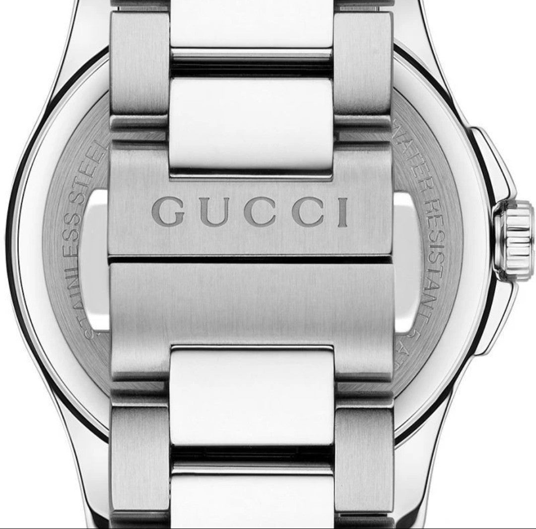 Gucci YA126542 G-Timeless 27mm Mother Of Pearl Stainless Chrono Watch 