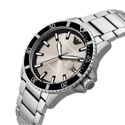 Unused ARMANI Emporio Armani AR11683 Silver Stainless Men Watch in Box