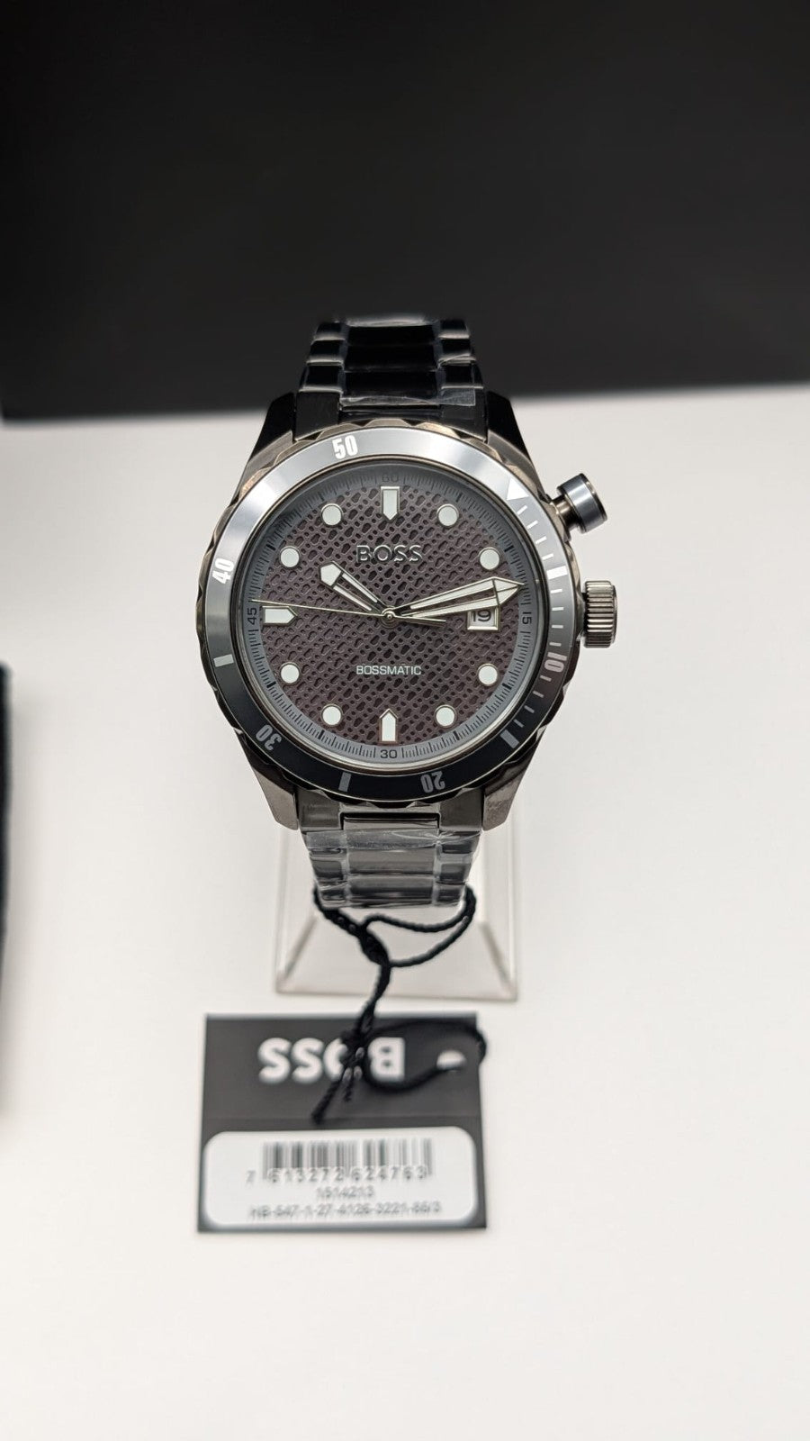 Hugo Boss 1514213 Bossmatic Men's Watch 42mm Automatic Grey With Black Dial