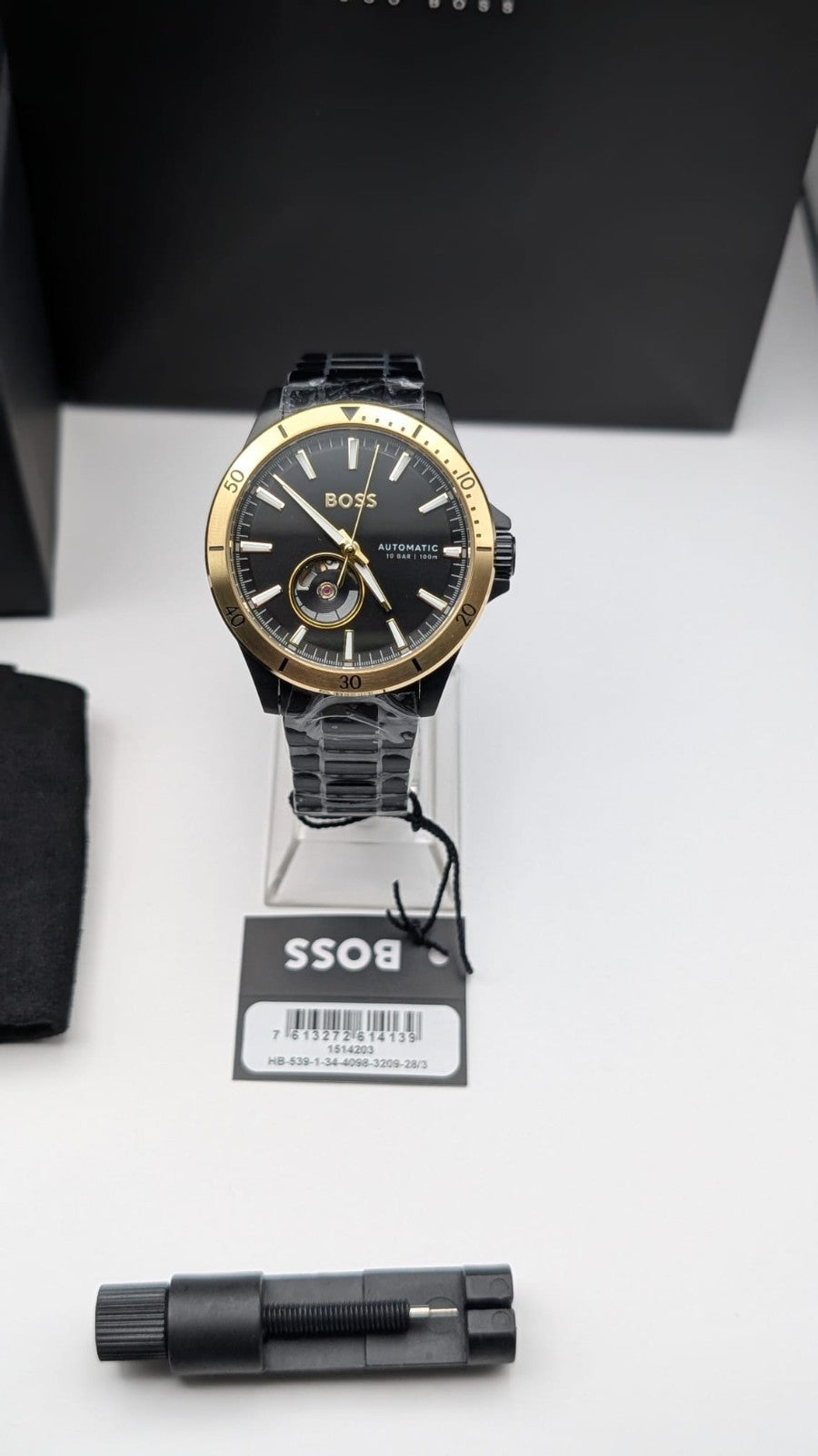 Hugo BOSS Troper 1514203 Automatic Men's Watch Black With Black Dial S/Steel
