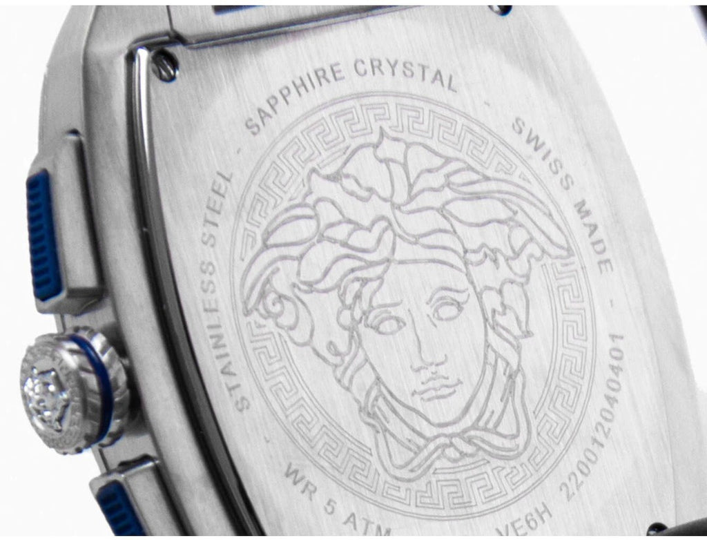 Versace Dominus Quartz Watch, Blue, Sapphire Crystal, VE6H00423 With Box. NEW