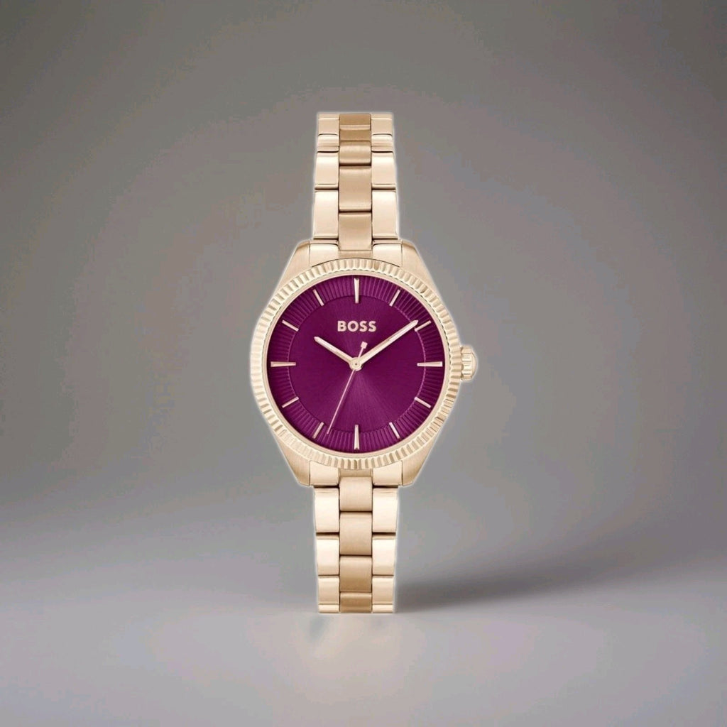 Hugo Boss Womens Sage Watch 32mm 1502728 Ross Gold With Pink Face. Brand New. 