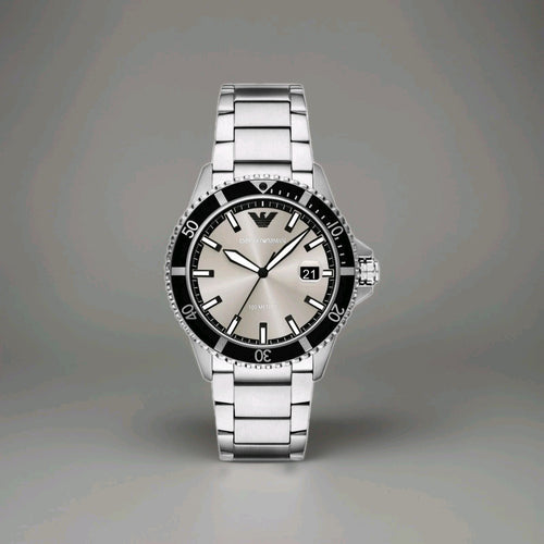 Unused ARMANI Emporio Armani AR11683 Silver Stainless Men Watch in Box