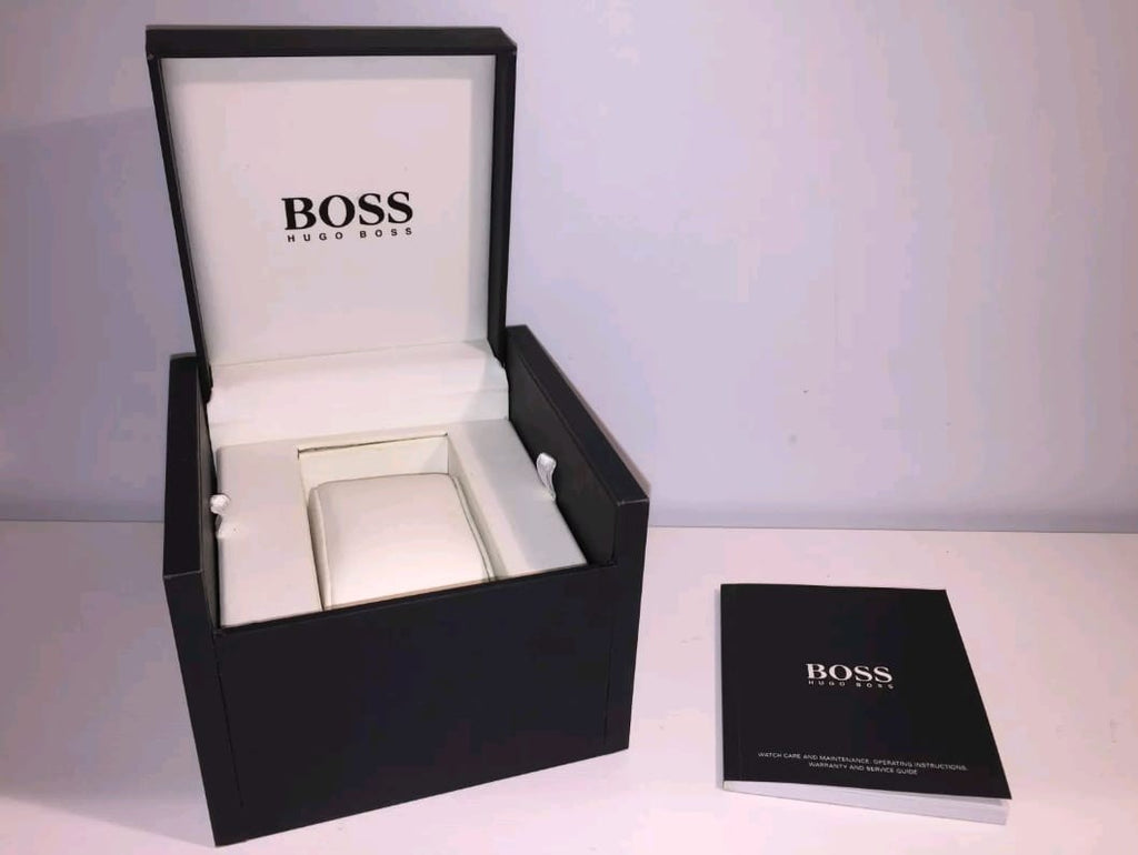 HUGO BOSS MENS TROPHY CHRONO WATCH HB1513675 BLACK DIAL - WARRANTY - RRP 399.00