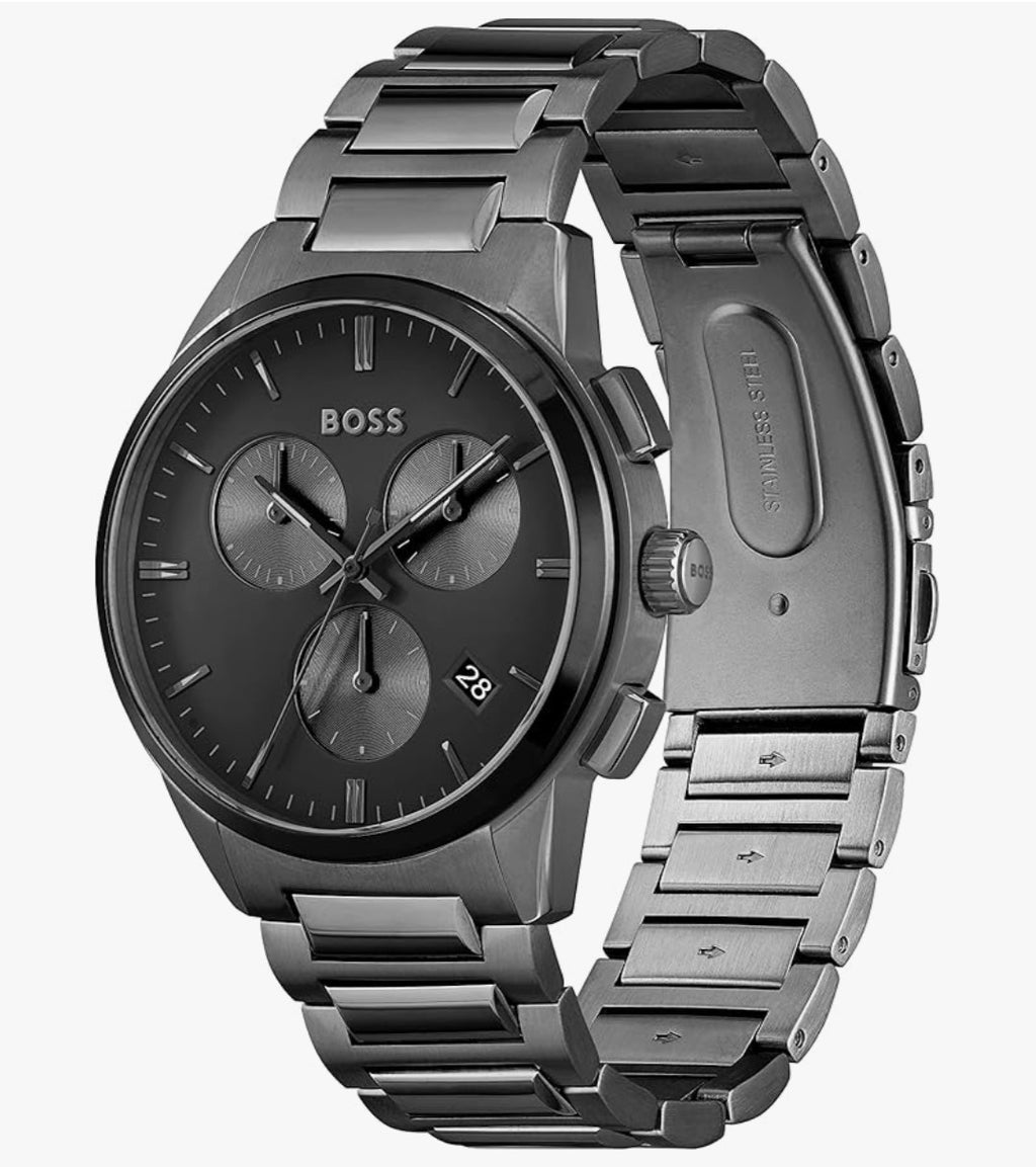 Hugo Boss Dapper Grey Steel Men's Chronograph Watch 1513929