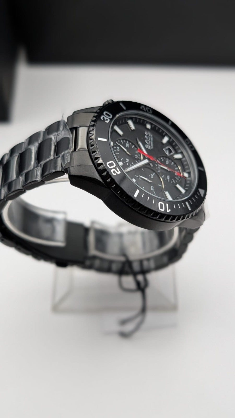 Hugo Boss Admiral 1514258  46mm Men’s Watch Black With Black Dial  Chronograph 