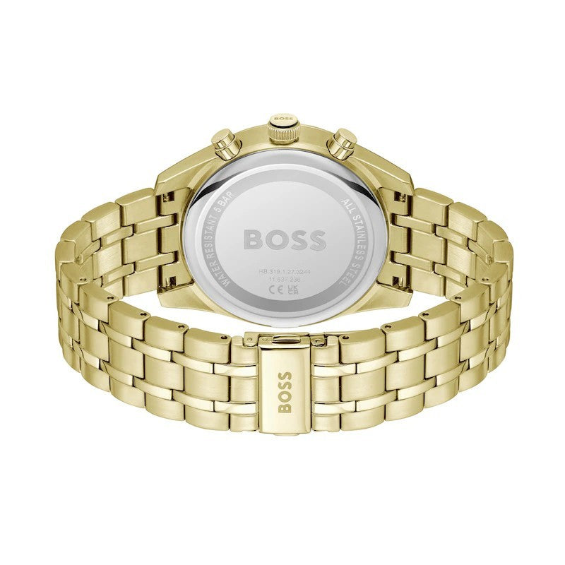 New Genuine HUGO BOSS Champion HB1513848 Gold Chronograph 44mm Mens Wrist Watch