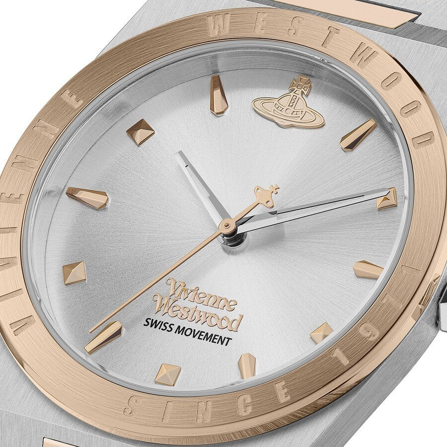 Ladies Vivienne Westwood Charterhouse Silver Dial  Rose Gold Watch VV244SLSR New