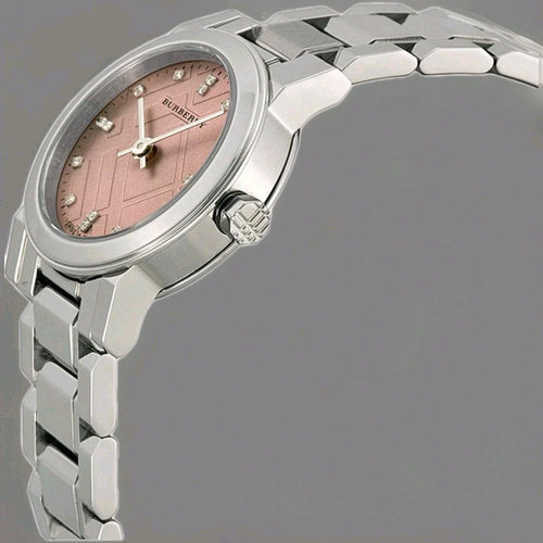 Burberry watch BU9223 Ladies Pink Dial Diamond Crystals The City. Brand new 