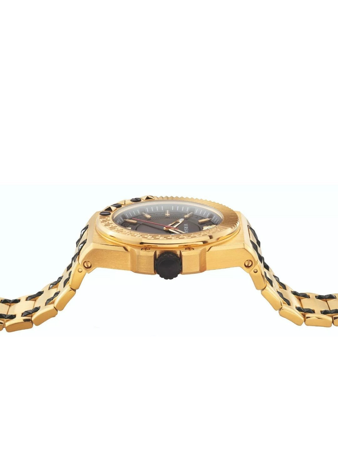 Versace VEDY00619 Chain Reaction black gold Stainless Steel Men's Watch NEW