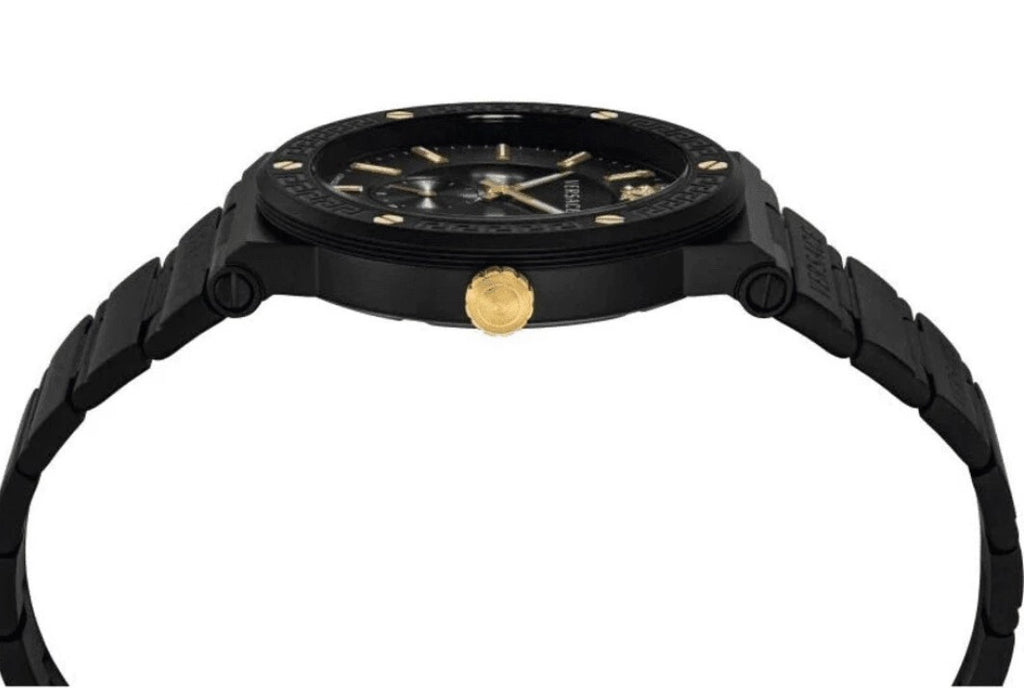 Versace VEVI00620 Greca Logo black Stainless Steel Men's Watch NEW