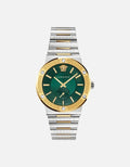 Versace VEVI00420 Greca Logo green gold silver Stainless Steel Men's Watch NEW