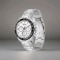 HUGO BOSS Hero HB1513875 Silver Stainless Steel Strap Chrono 43mm Men's Watch UK