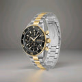 Hugo Boss HB1513908 Admiral Mens' Black & Gold Stainless Chrono Watch + Gift Bag