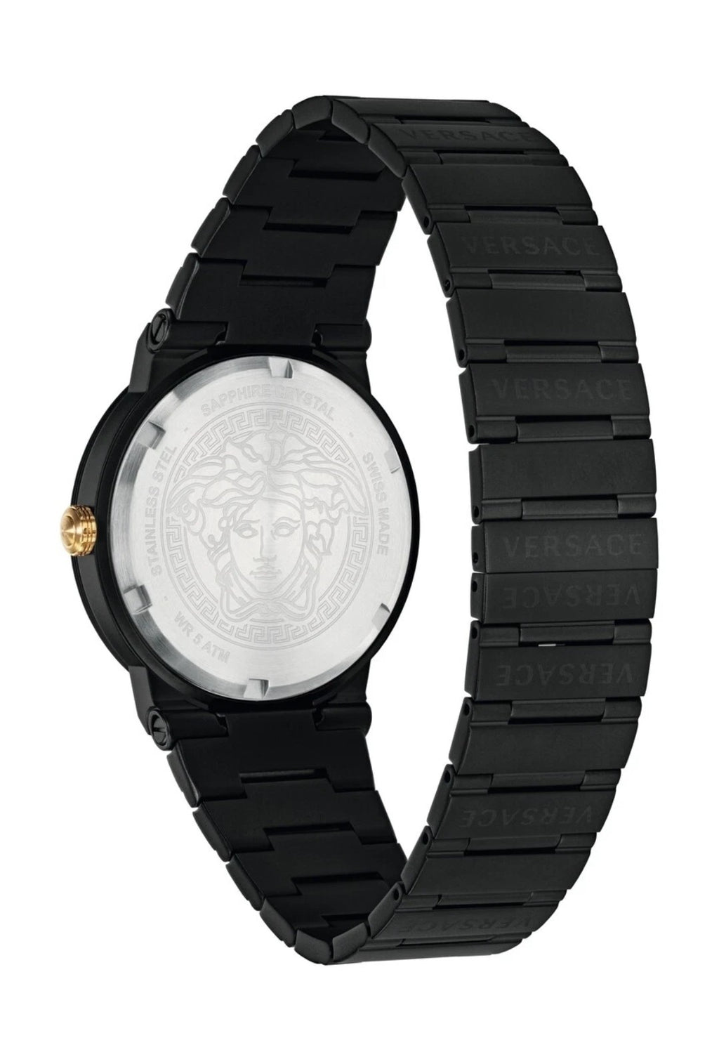 Versace VEVI00620 Greca Logo black Stainless Steel Men's Watch NEW