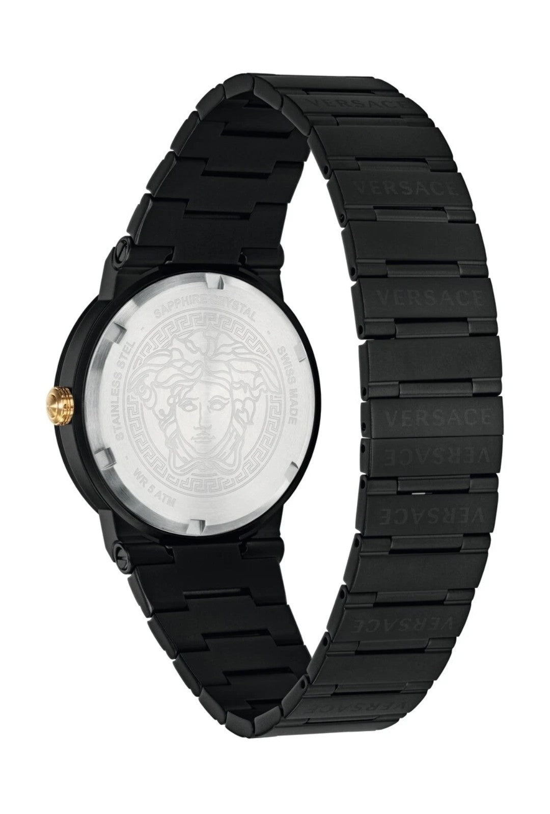 Versace VEVI00620 Greca Logo black Stainless Steel Men's Watch NEW