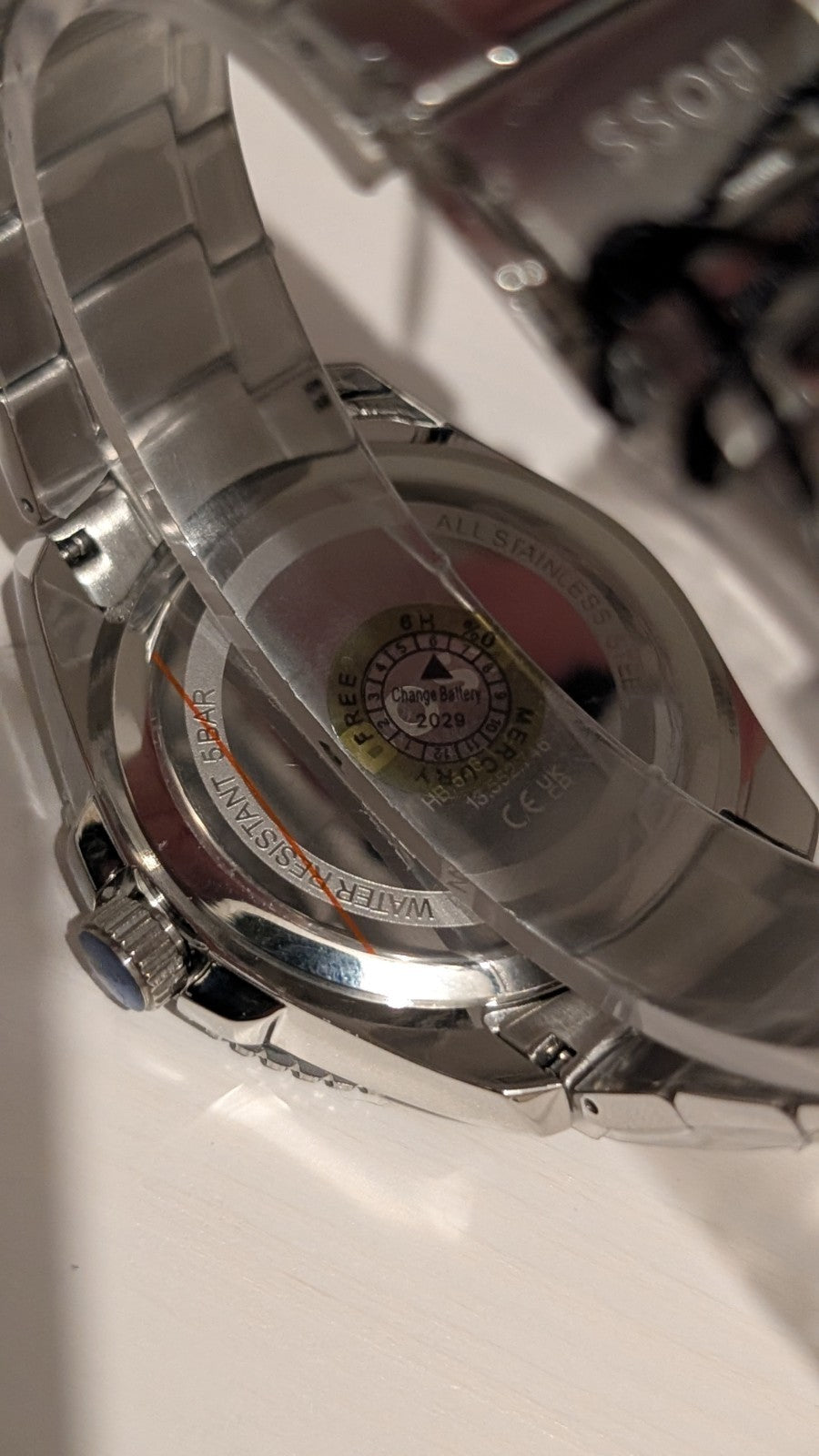 BOSS Men's watch RUNNER 3H Collection light blue dial black blue bezel 1514207