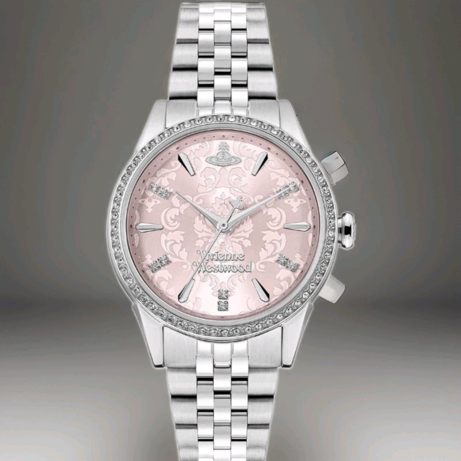 Vivienne Westwood VV327PKSL Ladies Watch Wallace Silver With Pink Dial 32mm New