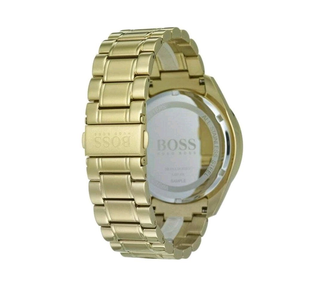 NEW HUGO BOSS TROPHY HB1513631 GOLD/BLUE/SILVER CHRONOGRAPH QUARTZ MENS WATCH