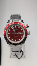 Hugo Boss 1514179 Bossmatic Men's Watch 42mm Automatic Silver With Red Dial 