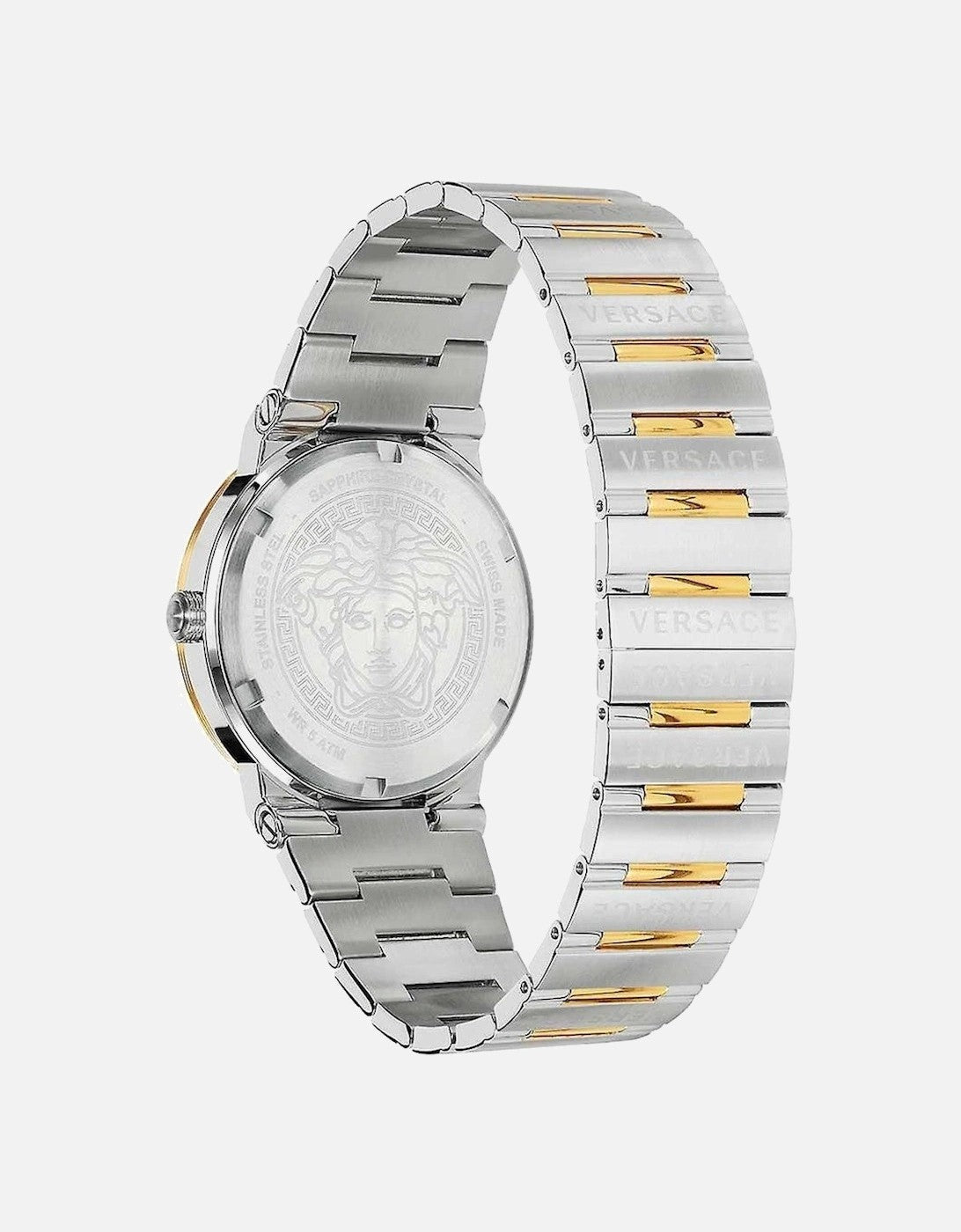 Versace VEVI00420 Greca Logo green gold silver Stainless Steel Men's Watch NEW