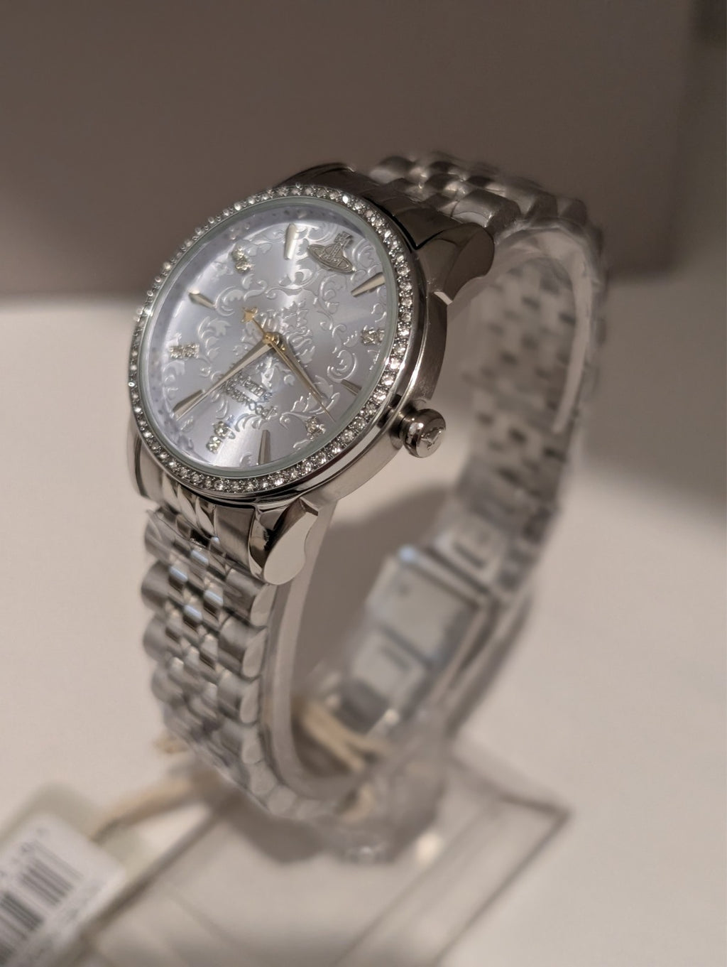 Vivienne Westwood VV327LBLSL Little Wallace Watch 32mm Silver with Blue Dial New