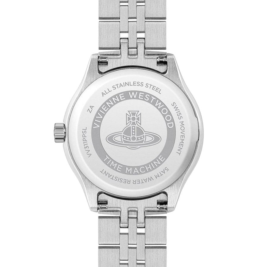 Brand New Ladies Vivienne Westwood Watch Silver With Purple Dial VV311PPSL
