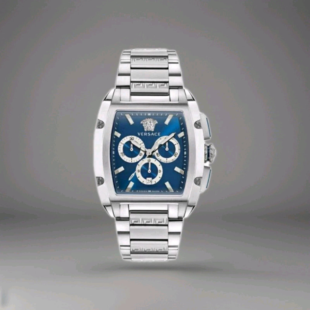 Versace Dominus Quartz Watch, Blue, Sapphire Crystal, VE6H00423 With Box. NEW