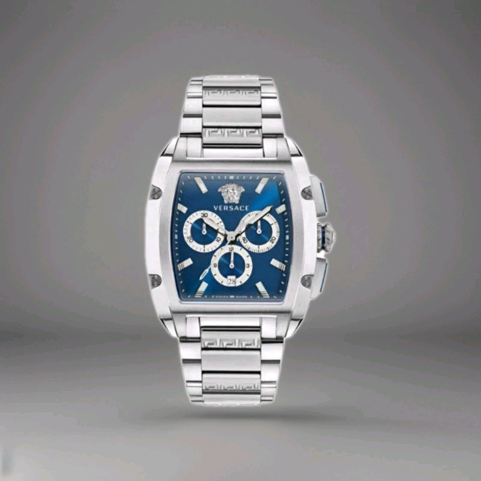 Versace Dominus Quartz Watch, Blue, Sapphire Crystal, VE6H00423 With Box. NEW