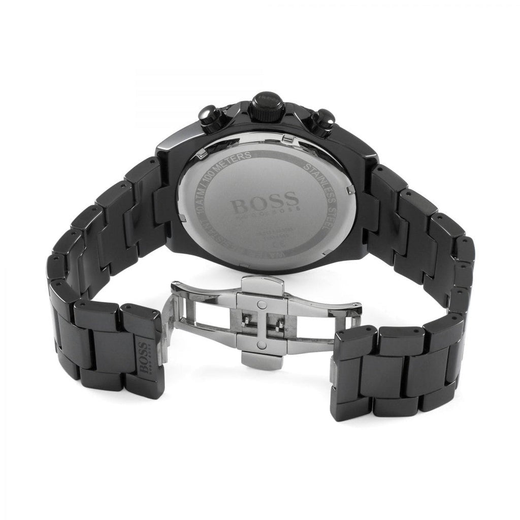 New Genuine HUGO BOSS HB1513743 Ocean Edition Black Strap Blue Dial Mens Watch