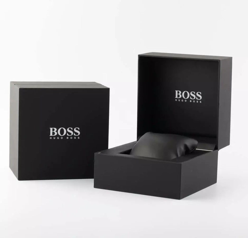 HUGO BOSS MENS NOMAD CHRONO WATCH HB1513774 SILVER - WARRANTY - RRP 449.00